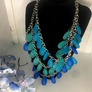 Caribbean ocean blue necklace